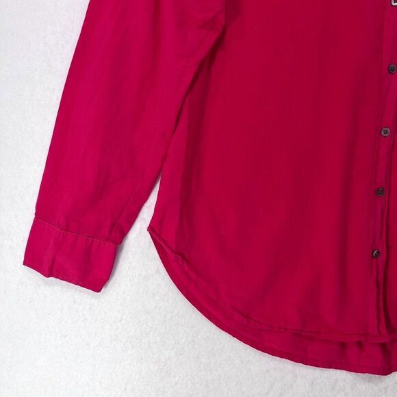 Xirena Shirt Women M Pink 100% Cotton Button Up Classic Minimalist Everyday USA - Picture 12 of 12